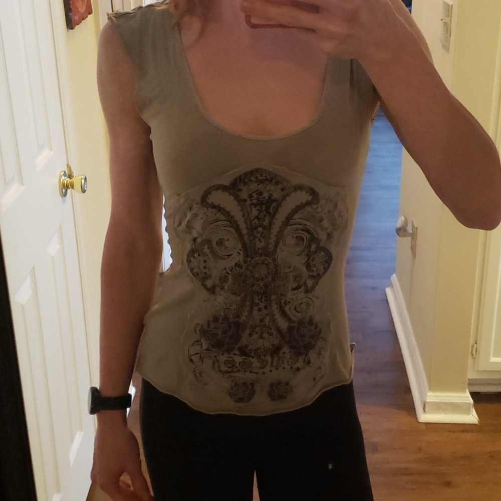 GUESS rhinestone studded top